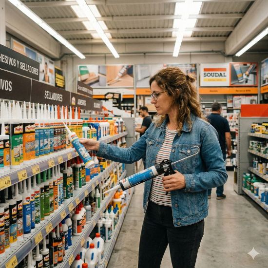 adhesivos y selladores para camper en tienda de bricolaje