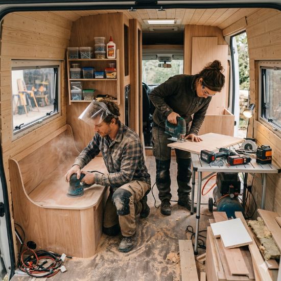 herramientas electricas para camperizar una furgoneta camper