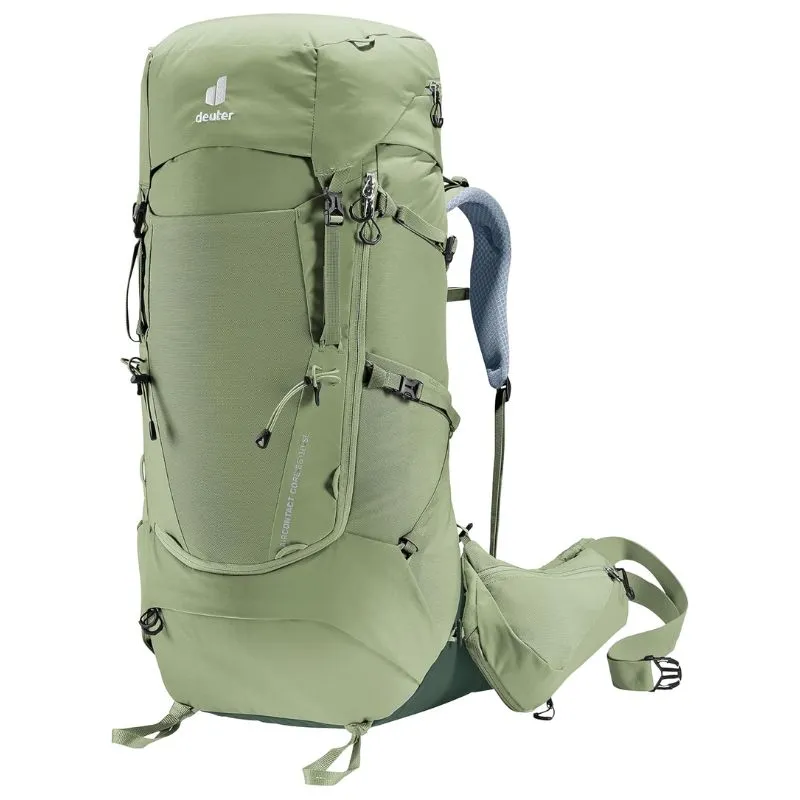 Mochila Deuter Aircontact Core 55+10 SL para mujer con ajuste ergonomico.