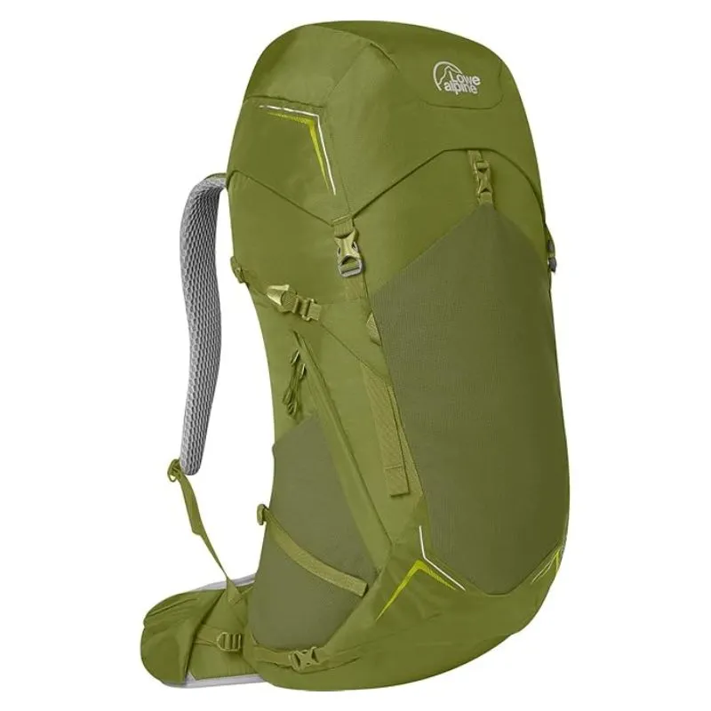 Mochila Lowe Alpine AirZone Trek 35:45 con espalda de red suspendida.
