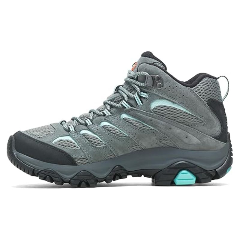 Merrell Moab 3 Mid GTX mujer, calzado de montaña cómodo para pies anchos.