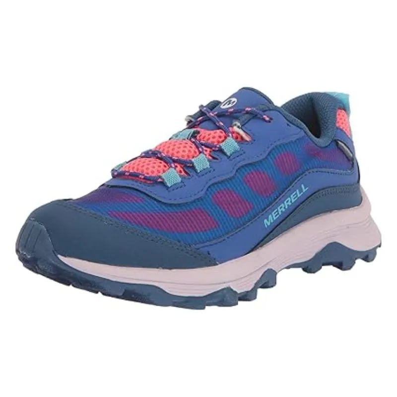 Bota Merrell Moab Speed para niños con alta flexibilidad metatarsal y suela Vibram EcoStep.