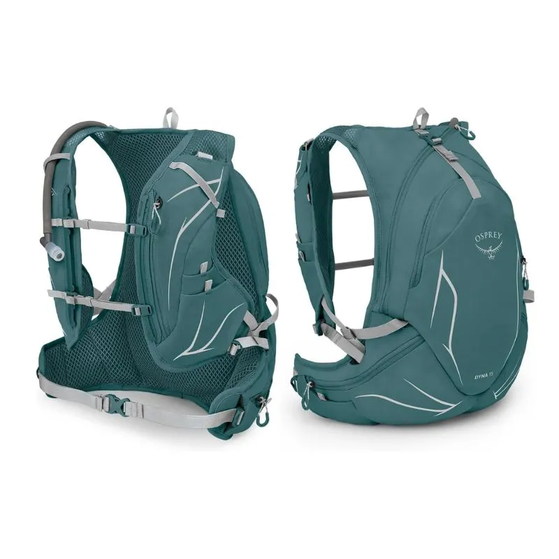 Mochila Osprey Dyna 15 con bastidor estable para carga dinámica.