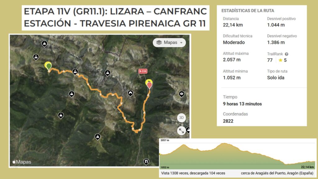 variante técnica GR11.1 (Etapa 11v) de la Transpirenaica.