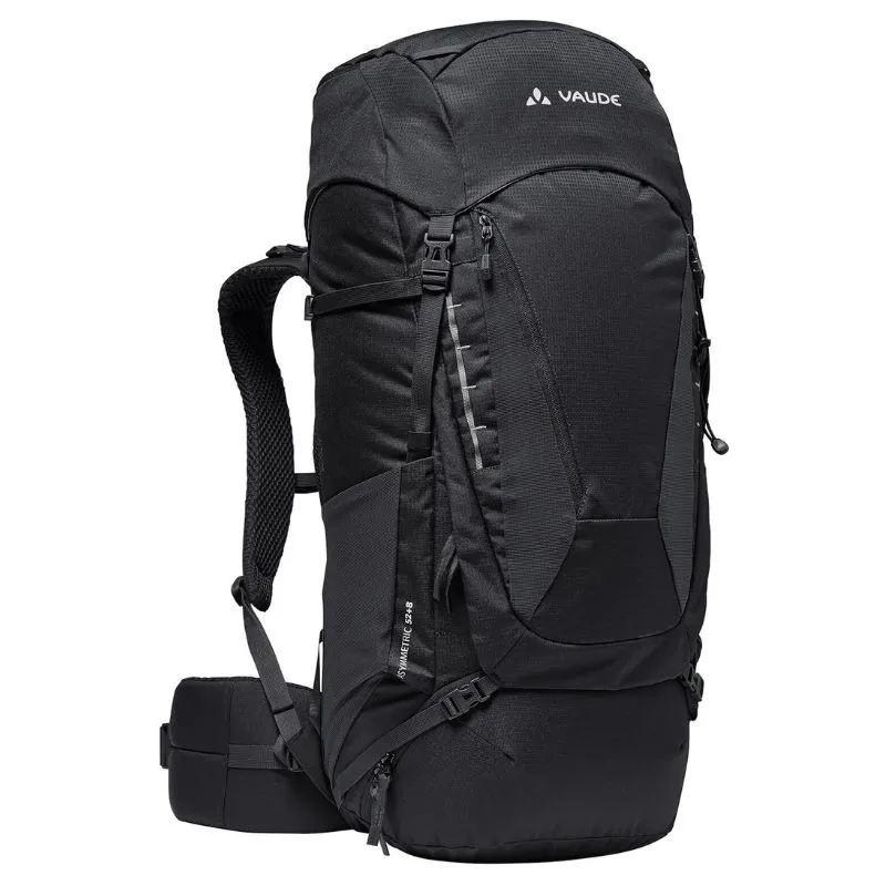 Mochila Vaude Asymmetric 52+8 con ajuste de altura de hombros.